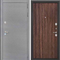Входная дверь Интекрон Брайтон антрацит Дуб филадельфия коньяк