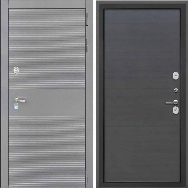 Входная дверь Интекрон Брайтон антрацит Эковенге поперечный