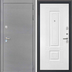 Входная дверь Интекрон Брайтон антрацит Ясень белый силк ФЛ-2