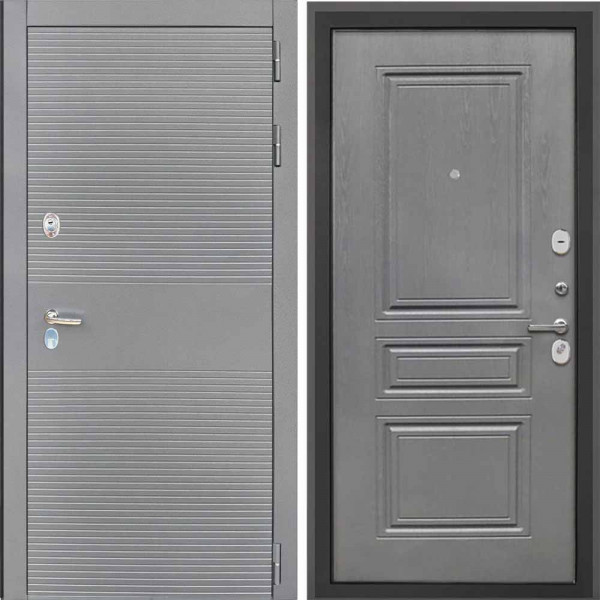 Входная дверь Интекрон Брайтон антрацит Графит ФЛ-243-М