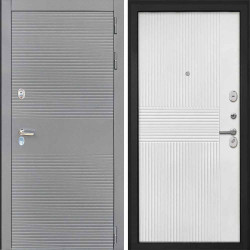 Входная дверь Интекрон Брайтон антрацит Мэджик шифон белый ФЛ-326М