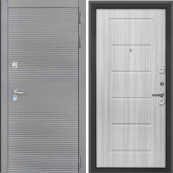 Входная дверь Интекрон Брайтон антрацит Сандал белый ФЛ-39