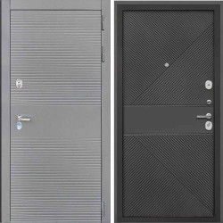 Входная дверь Интекрон Брайтон антрацит ФЛ-613 черная эмаль