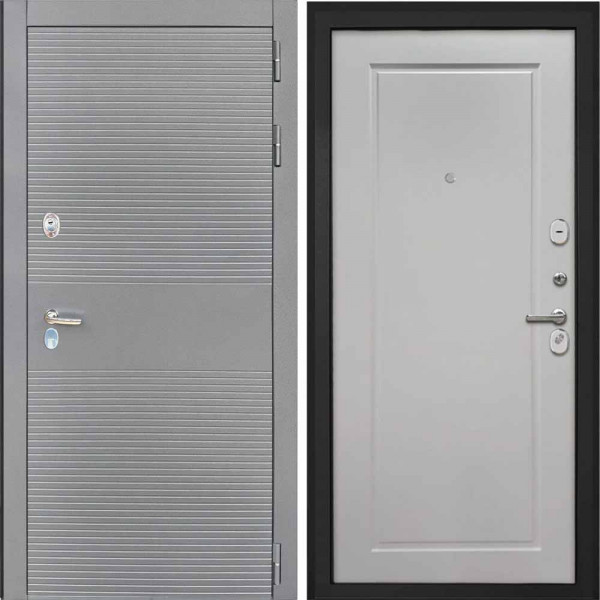 Входная дверь Интекрон Брайтон антрацит ФЛ-642 белый