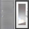 Входная дверь Интекрон Брайтон антрацит Белая матовая с зеркалом ФЛЗ-120-М