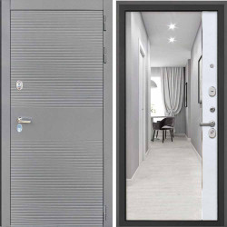 Входная дверь Интекрон Брайтон антрацит ФЛЗ-305 Лофт белый