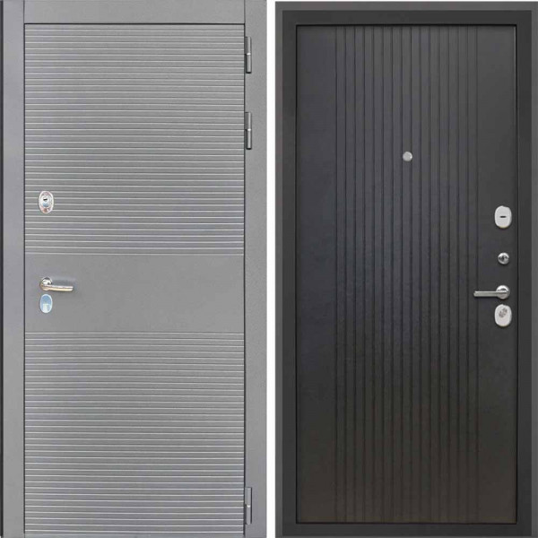 Входная дверь Интекрон Брайтон антрацит Лофт черный ФЛ-295