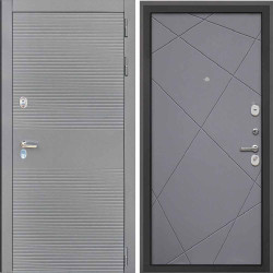Входная дверь Интекрон Брайтон антрацит Лучи-М Софт Графит