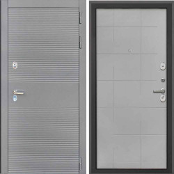 Входная дверь Интекрон Брайтон антрацит Мэджик Тин. ФЛ-6 Геометрия