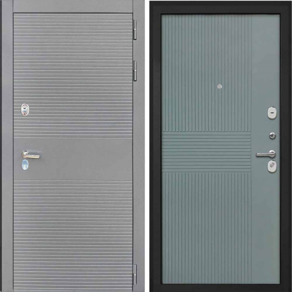 Входная дверь Интекрон Брайтон антрацит Монолит Фреско ФЛ-326