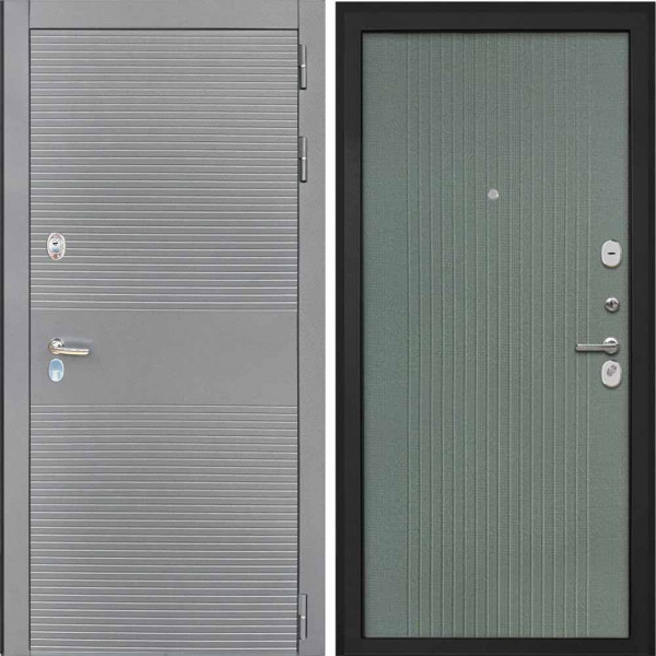Входная дверь Интекрон Брайтон антрацит Пазл грин ФЛ-295
