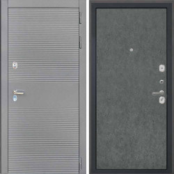 Входная дверь Интекрон Брайтон антрацит Штукатурка графит гладкая
