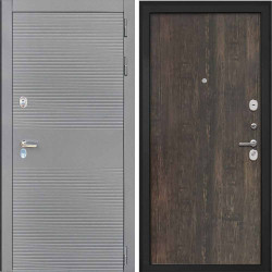 Входная дверь Интекрон Брайтон антрацит Тиковое дерево гладкая