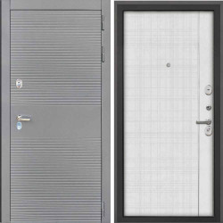 Входная дверь Интекрон Брайтон антрацит Лофт Белый В-07