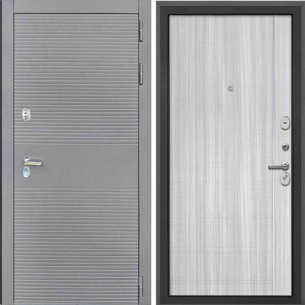 Входная дверь Интекрон Брайтон антрацит Сандал Белый В-07