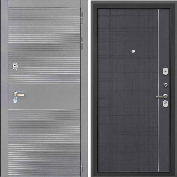 Входная дверь Интекрон Брайтон антрацит В-07 Венге