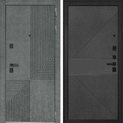 Входная дверь Интекрон Фараон ФЛ-613 черная эмаль