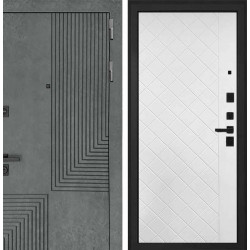 Входная дверь Интекрон Фараон ФЛ-Ромбы Силк ясень белый