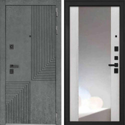 Входная дверь Интекрон Фараон ФЛЗ-516 зеркало сосна белая