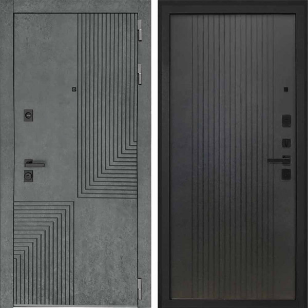 Входная дверь Интекрон Фараон Лофт черный ФЛ-295