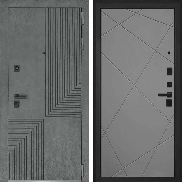 Входная дверь Интекрон Фараон Лучи-М Софт Графит