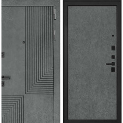 Входная дверь Интекрон Фараон Штукатурка графит гладкая