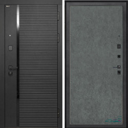 Входная дверь Интекрон Форте Штукатурка графит гладкая