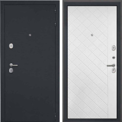 Входная дверь Интекрон ГРЕЦИЯ ФЛ-Ромбы Силк ясень белый