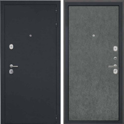 Входная дверь Интекрон ГРЕЦИЯ Штукатурка графит гладкая