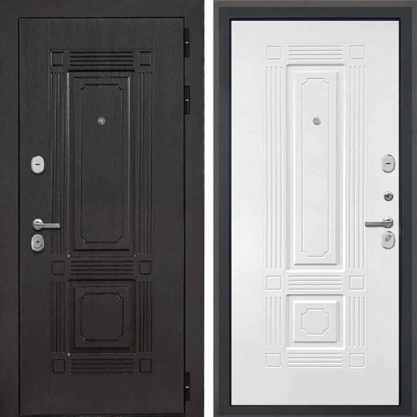 Входная дверь Интекрон Италия коричневый Ясень белый силк ФЛ-2