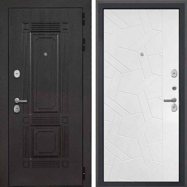 Входная дверь Интекрон Италия коричневый Ясень силк белый ФЛ-306