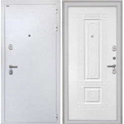 Входная дверь Интекрон КОЛИЗЕЙ белая шагрень / Ясень белый силк ФЛ-2