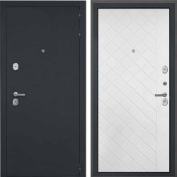 Входная дверь Интекрон Колизей ФЛ-Ромбы Силк ясень белый