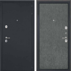 Входная дверь Интекрон Колизей Штукатурка графит гладкая