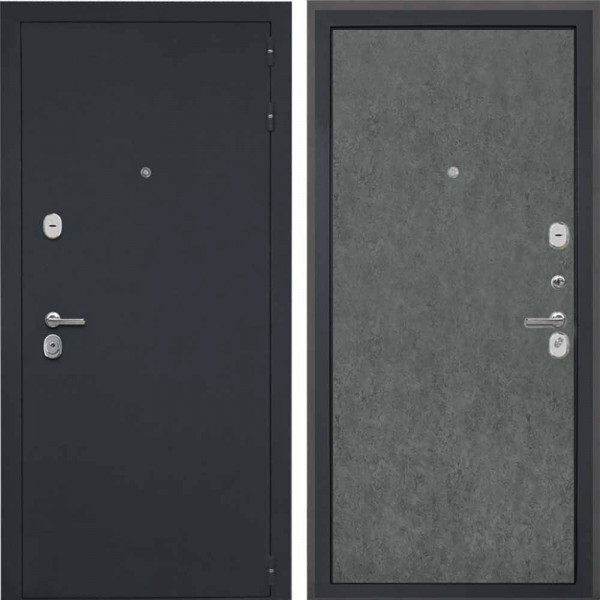 Входная дверь Интекрон Колизей Штукатурка графит гладкая