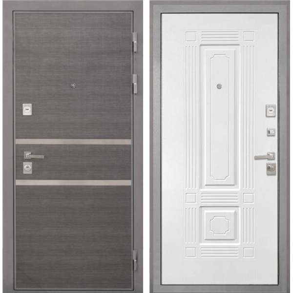 Входная дверь Интекрон НЕАПОЛЬ Ясень белый силк ФЛ-2