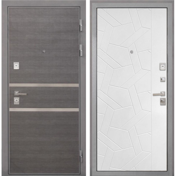 Входная дверь Интекрон НЕАПОЛЬ Ясень силк белый ФЛ-306