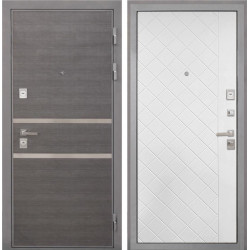 Входная дверь Интекрон НЕАПОЛЬ ФЛ-Ромбы Силк ясень белый