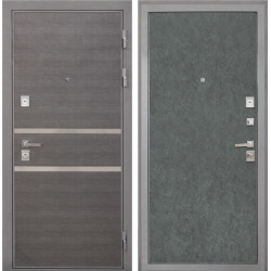 Входная дверь Интекрон НЕАПОЛЬ Штукатурка графит гладкая