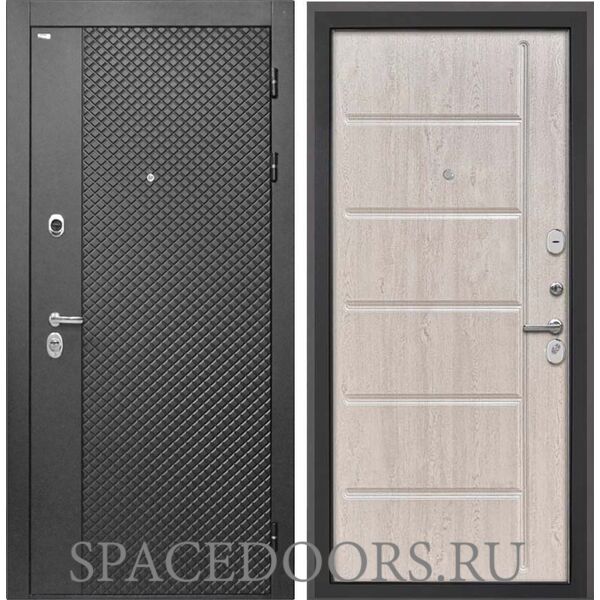 Входная дверь Интекрон Олимпия Блэк коричневый Сосна белая ФЛ-102