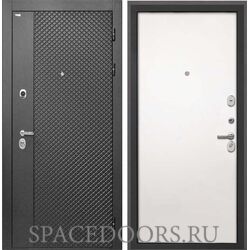 Входная дверь Интекрон Олимпия Блэк коричневый Силк Сноу гладкая (белая)