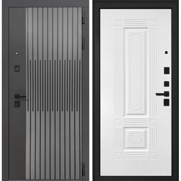 Входная дверь Интекрон Олимпия Ясень белый силк ФЛ-2