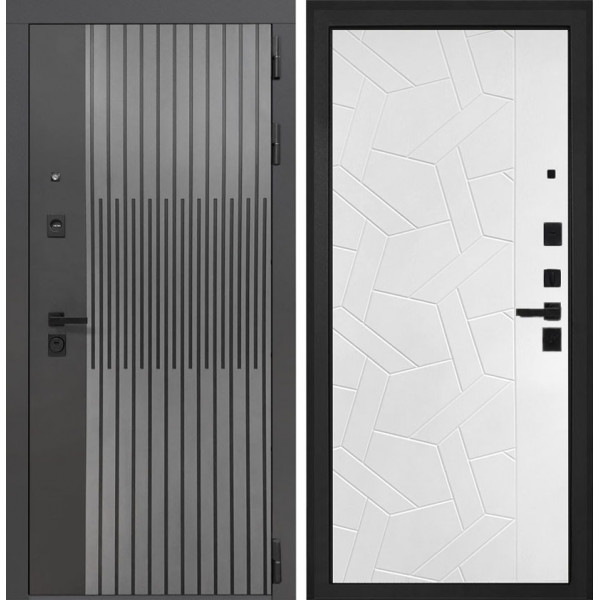 Входная дверь Интекрон Олимпия Ясень силк белый ФЛ-306