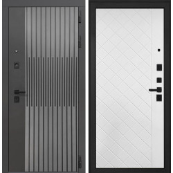 Входная дверь Интекрон Олимпия ФЛ-Ромбы Силк ясень белый