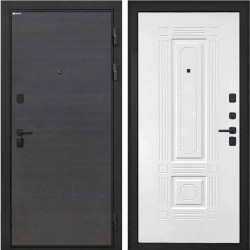 Входная дверь Интекрон Профит Black Эковенге поперечный Ясень белый силк ФЛ-2