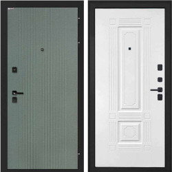 Входная дверь Интекрон Профит Black Пазл грин ФЛ-295 Ясень белый силк ФЛ-2