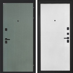 Входная дверь Интекрон Профит Black Пазл грин ФЛ-295 ФЛ-326М Мэджик шифон (белый)