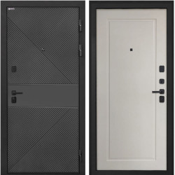 Входная дверь Интекрон Профит Black ФЛ-613 эмаль черная ФЛ-642 светлое кофе