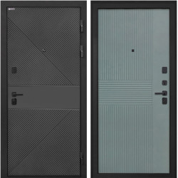 Входная дверь Интекрон Профит Black ФЛ-613 эмаль черная Монолит Фреско ФЛ-326