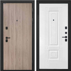 Входная дверь Интекрон Профит Black Ильм американский Ясень белый силк ФЛ-2